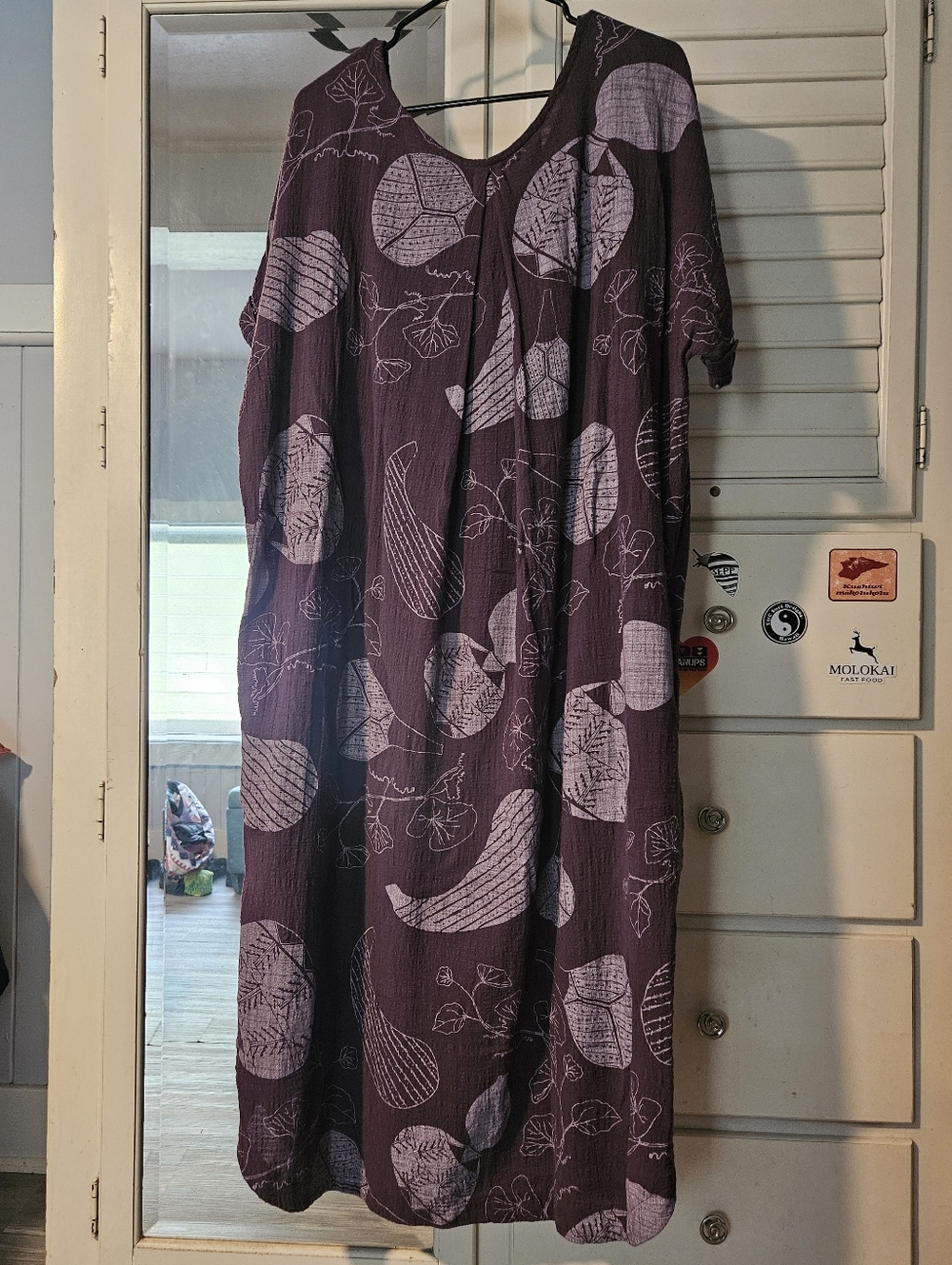 KEALOPIKO MAXI DRESS - SIZE MEDIUM - IPU GOURD PRINT - PURPLE COLOR - Picture 5 of 5